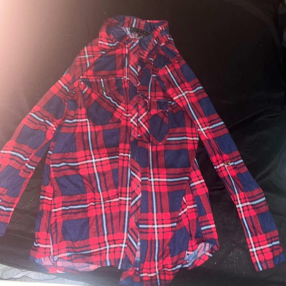 Red,Navy Blue and White Flannel